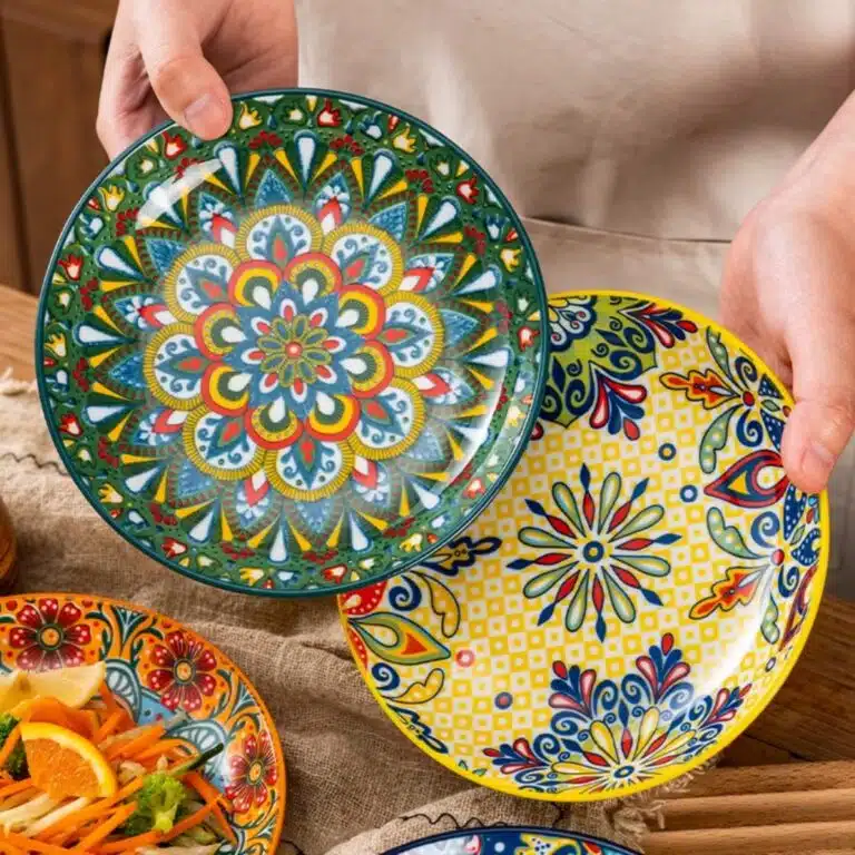 Assiette en céramique bohème