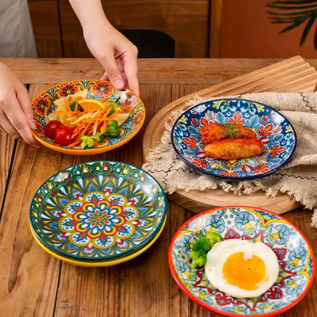 Assiette en céramique bohème