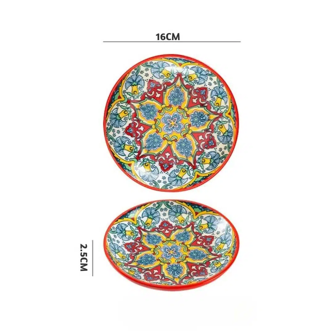 Assiette en céramique bohème
