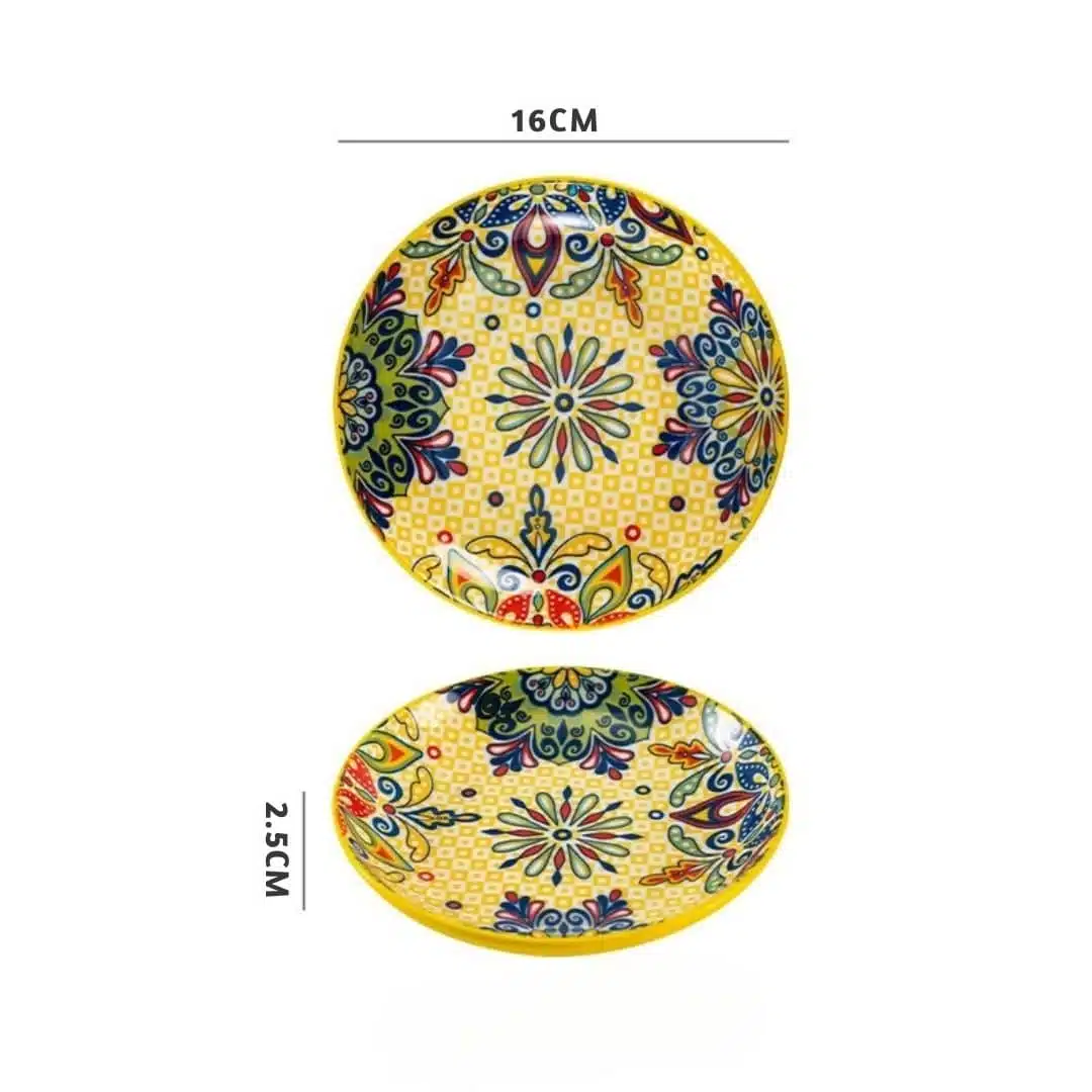Assiette en céramique bohème
