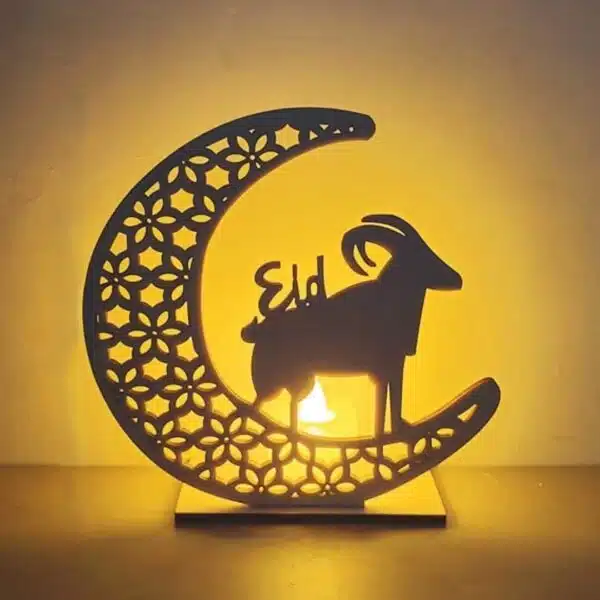Lampe à bougie Eid Mubarak