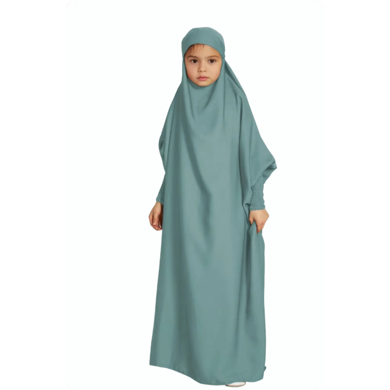 Abaya avec Khimar pour Enfant 8