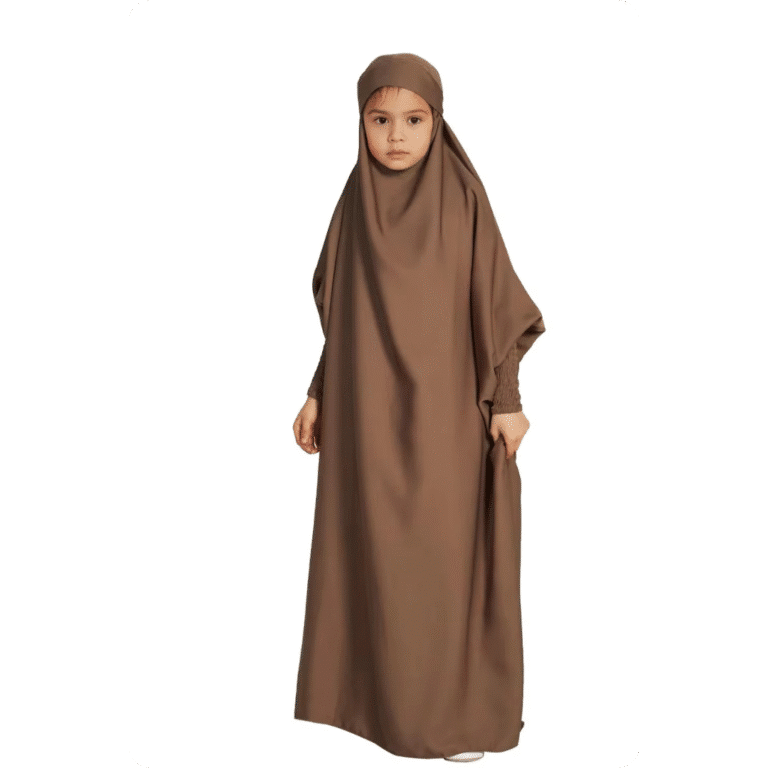 Abaya avec Khimar pour Enfant 9