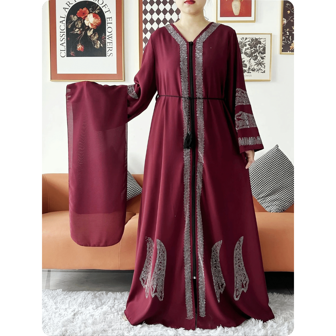 Abaya Brodée Style Kimono 4