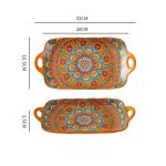 Talerz w ryby w stylu boho – pomarańczowy