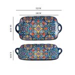 Talerz w ryby w stylu boho – niebieski