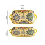 Talerz w ryby w stylu boho – żółty