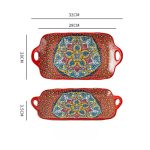 Talerz w ryby w stylu boho – czerwony