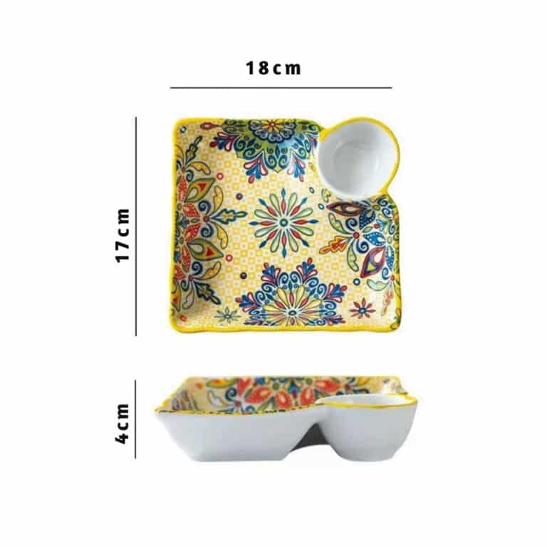 Assiette Compartimentée en Porcelaine 5