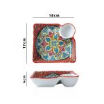 Prato compartimentado em porcelana