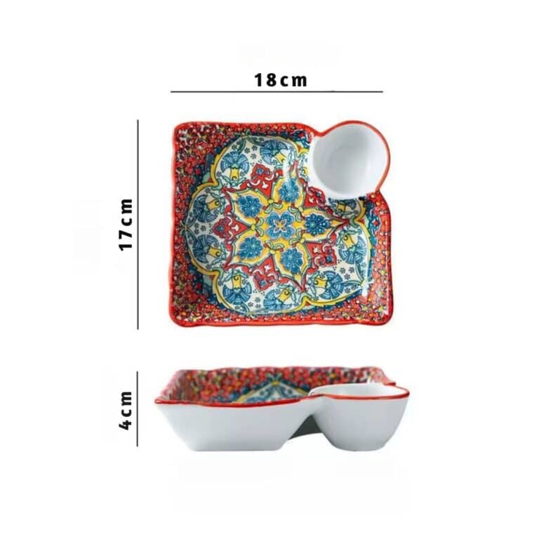 Assiette Compartimentée en Porcelaine 6