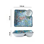 Prato compartimentado em porcelana
