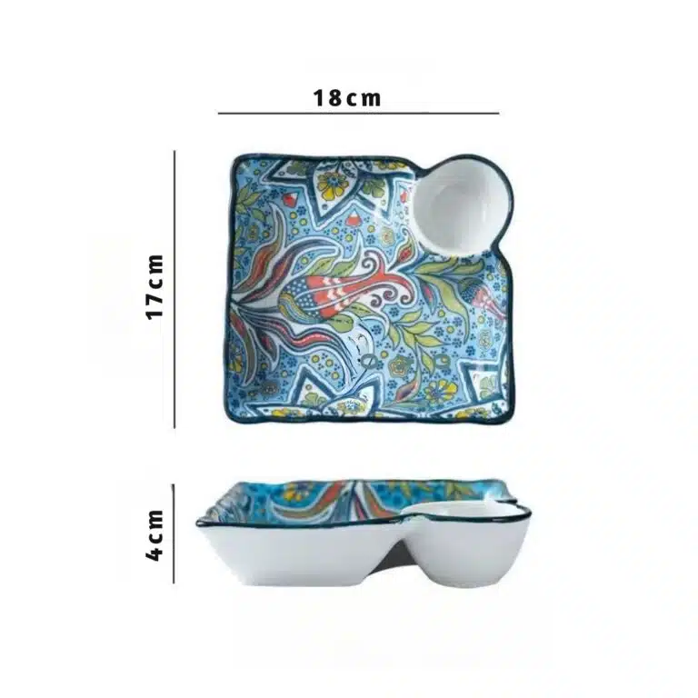 Assiette compartimentée en porcelaine