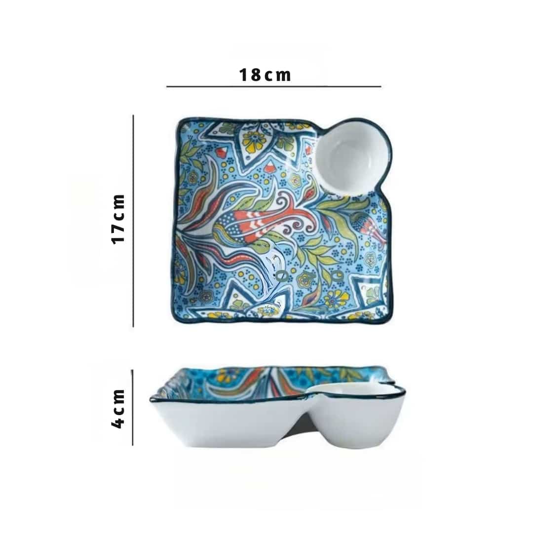Assiette Compartimentée en Porcelaine 7