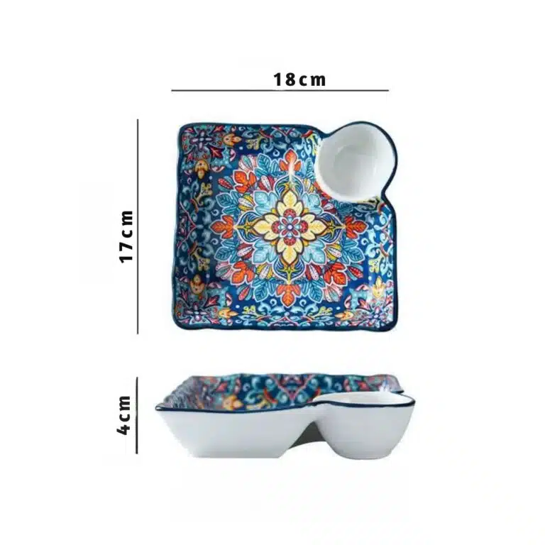 Assiette compartimentée en porcelaine
