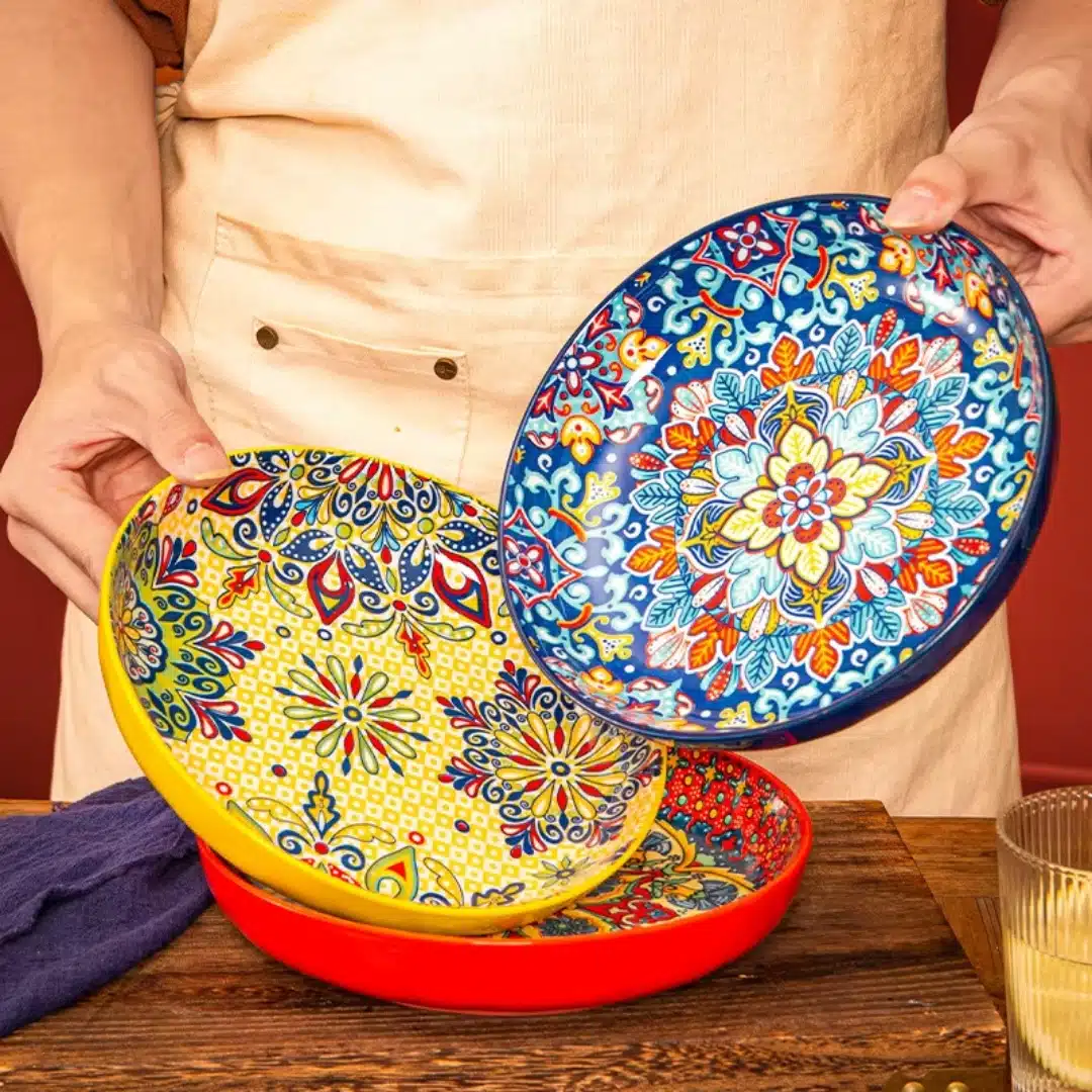 Assiette en céramique bohème