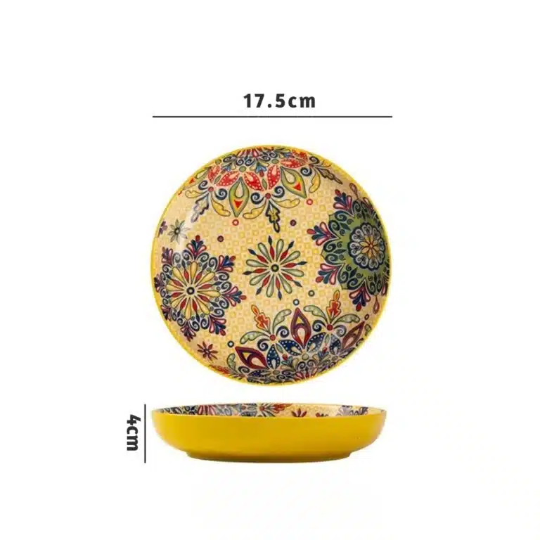 Assiette en céramique bohème