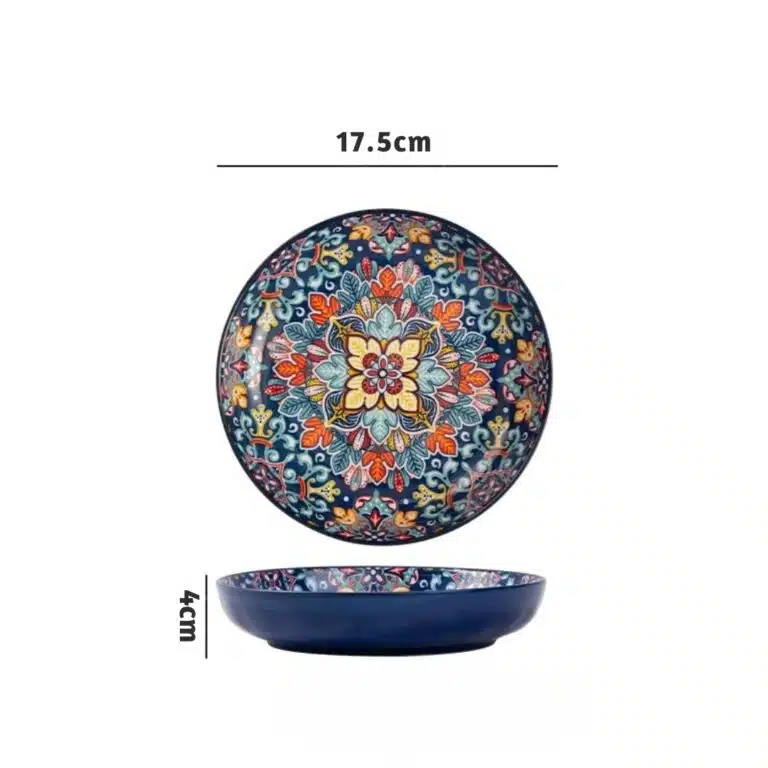Assiette en céramique bohème