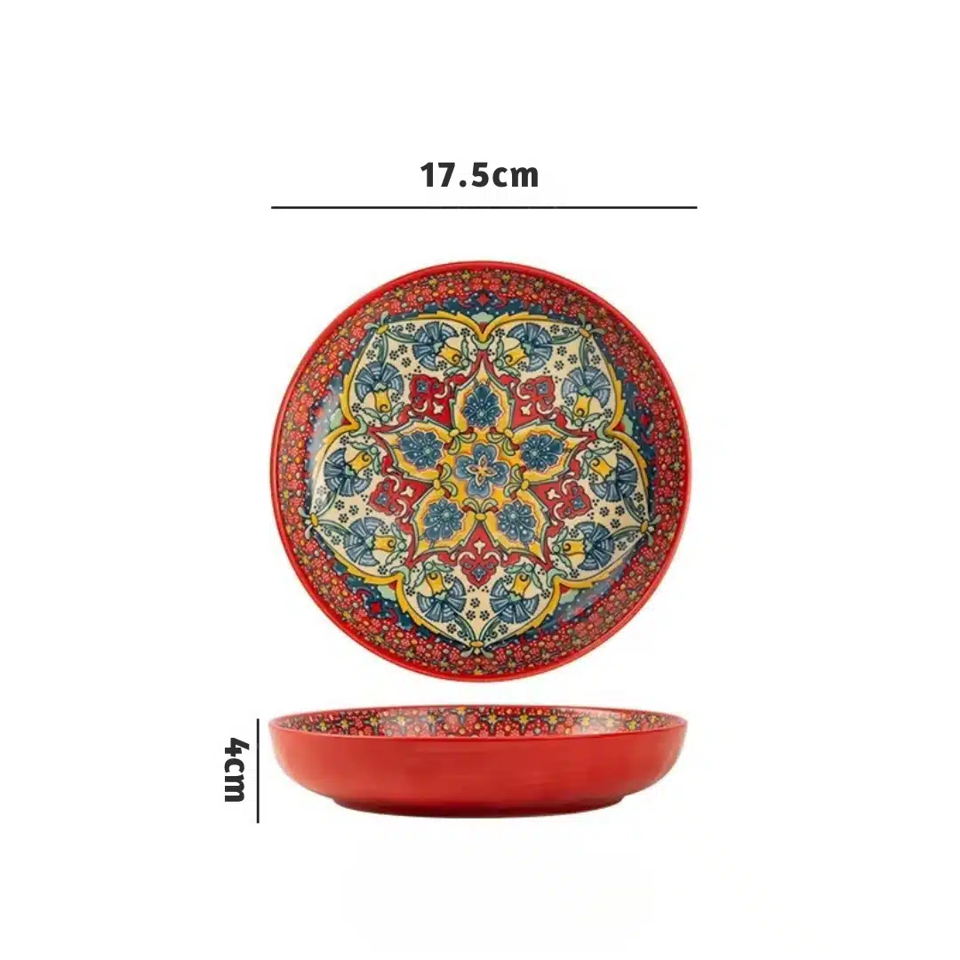 Assiette en céramique bohème
