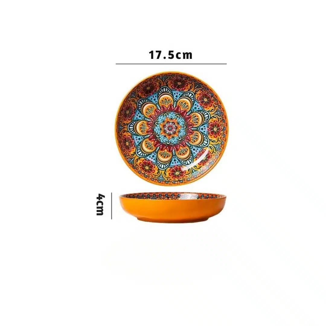 Assiette en céramique bohème