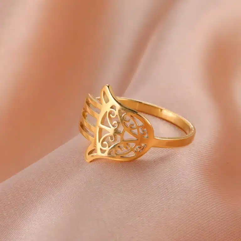 Bague main de Fatma en acier inoxydable