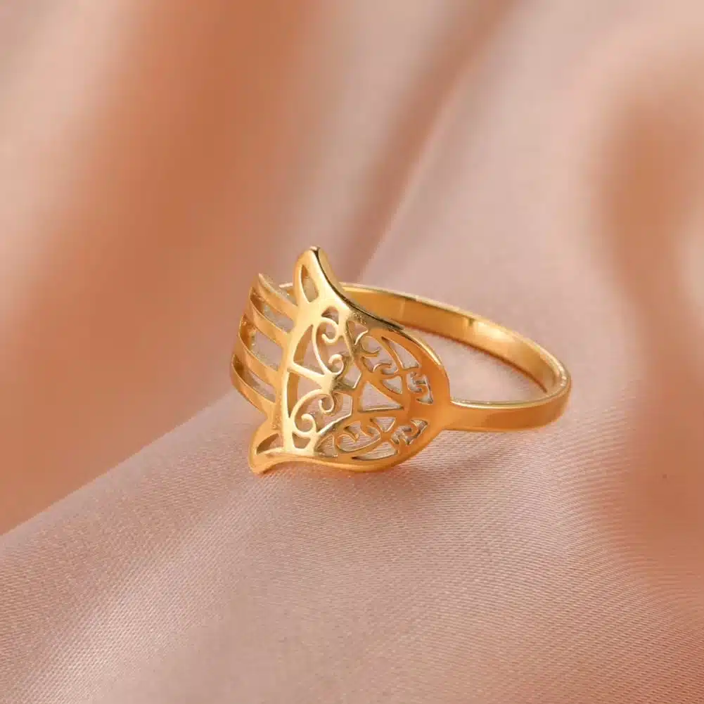 Bague main de Fatma en acier inoxydable