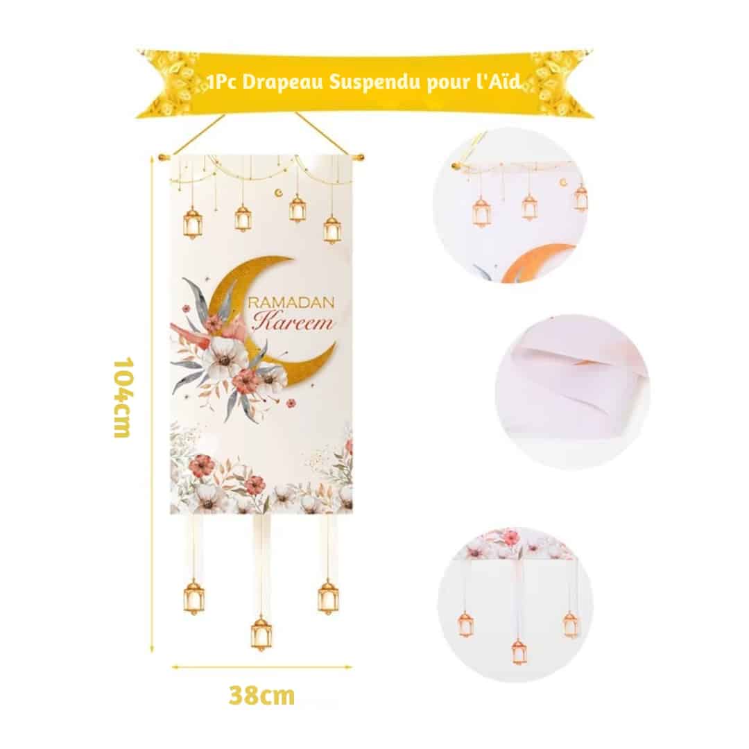 Bannière Murale ou de Porte Décorative pour L'aïd 2