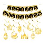 Faixa decorativa Ramadão e Eid Mubarak