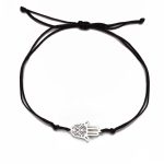 Bracelet cordon main de Fatma - Noir
