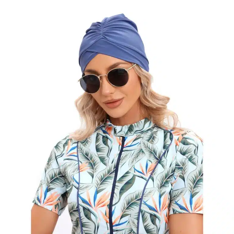 Burkini femme court motifs floraux
