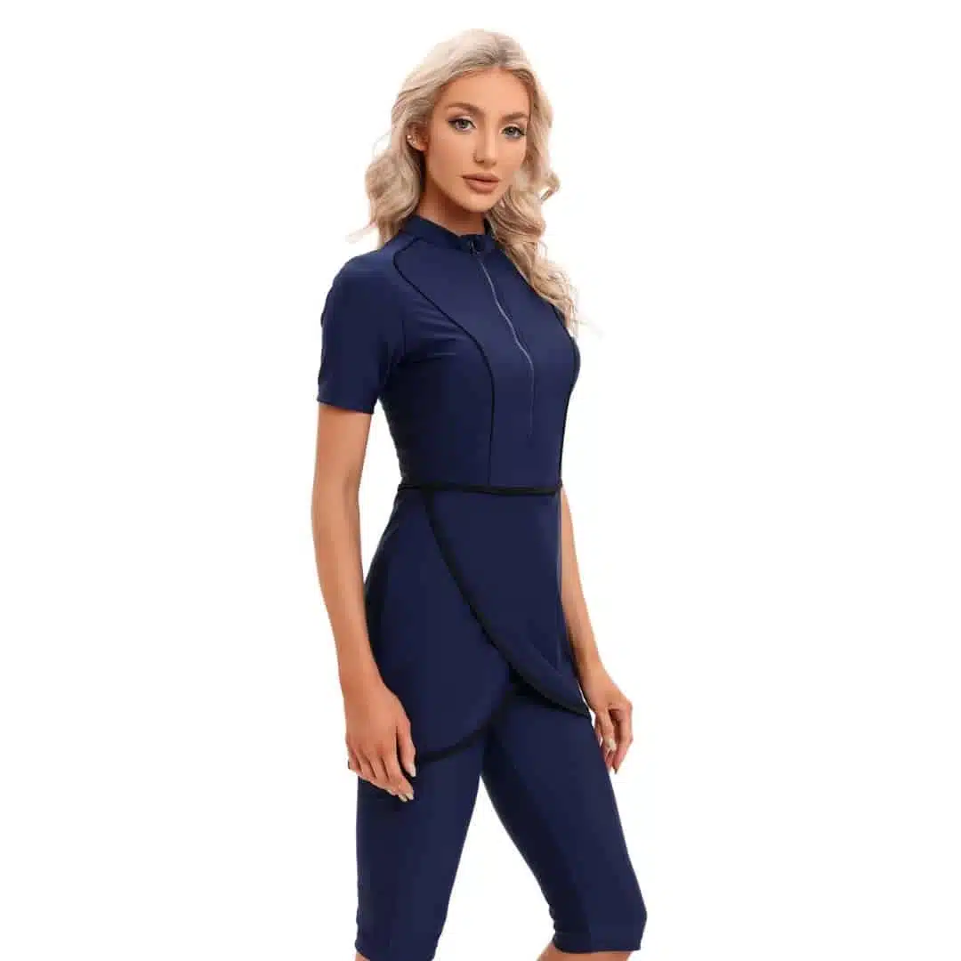 Burkini femme sans manche bleu foncé