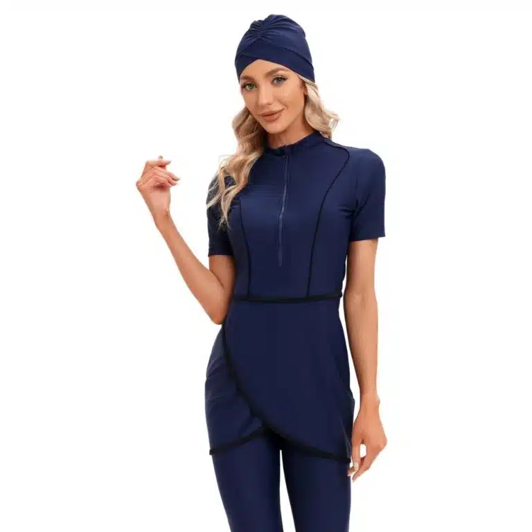 Burkini femme sans manche bleu foncé