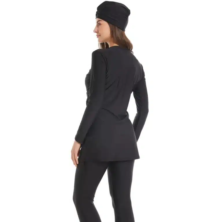 Burkini noir femme trois pièces
