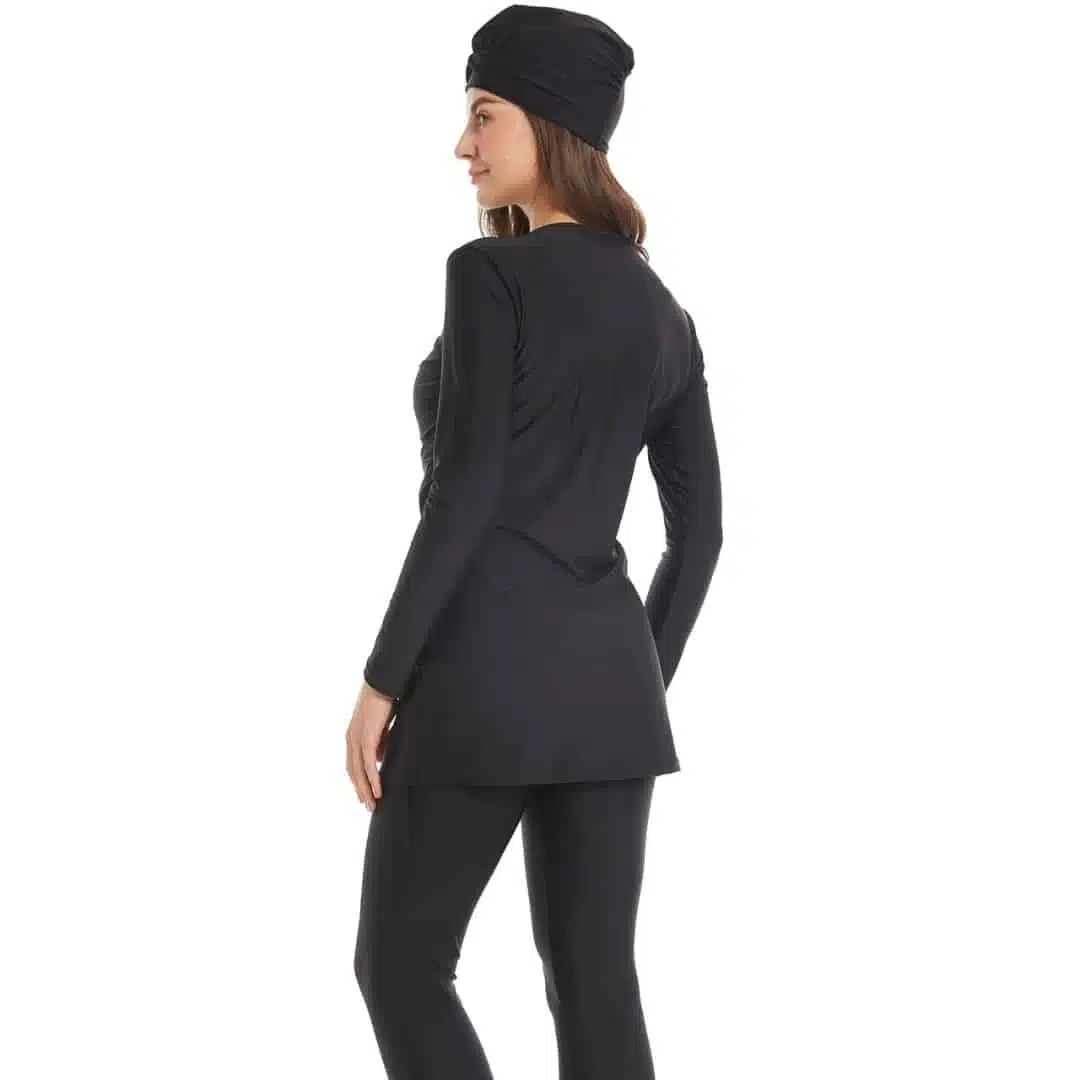 Burkini noir femme trois pièces