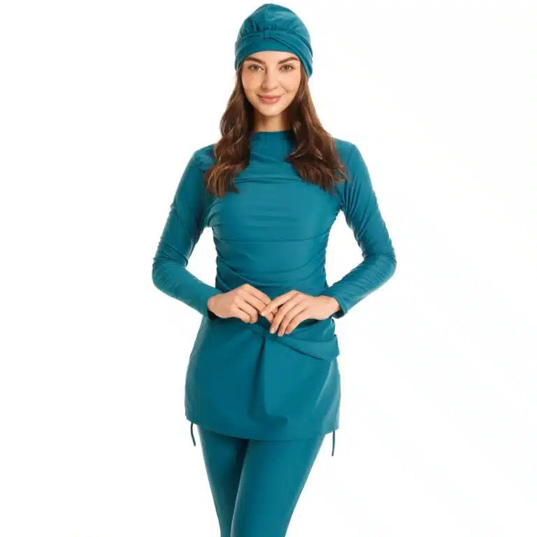 Maillot de bain islamique burkini turquoise
