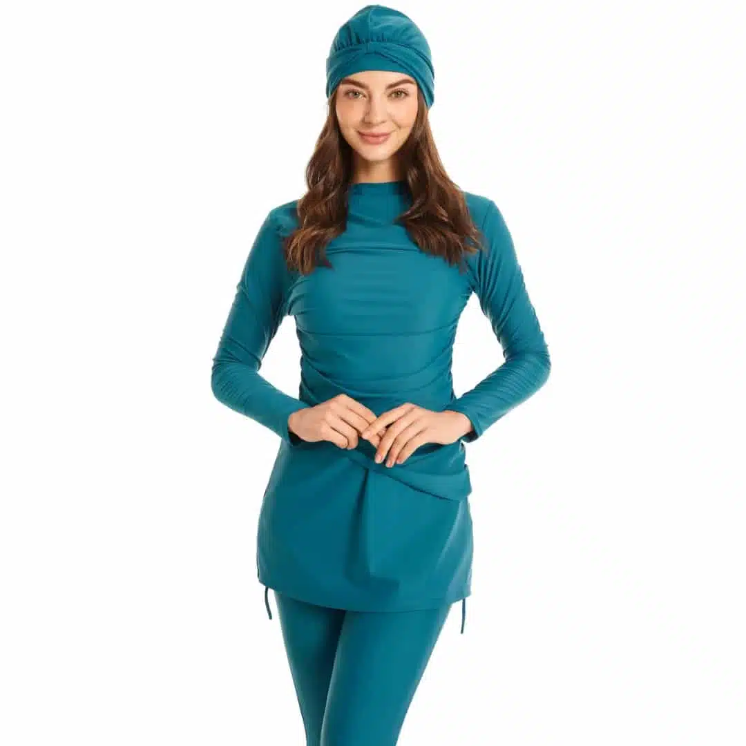 Maillot de bain islamique burkini turquoise