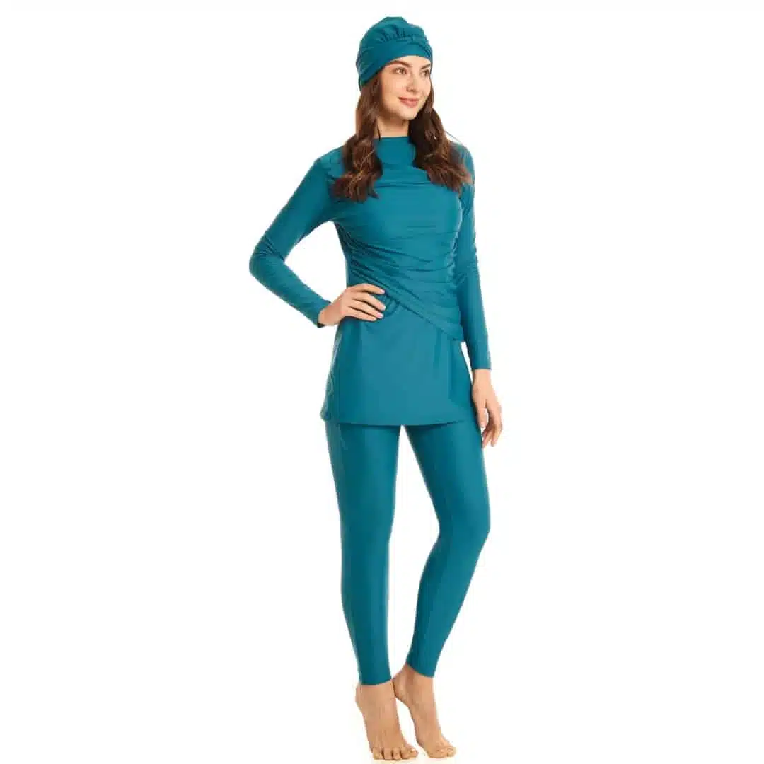 Maillot de bain islamique burkini turquoise