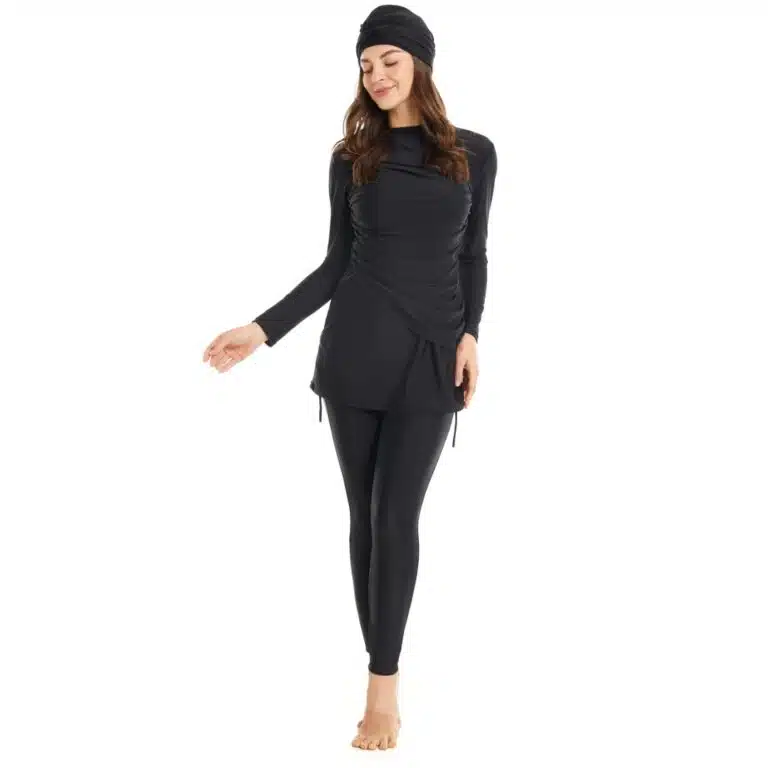 Burkini noir femme trois pièces