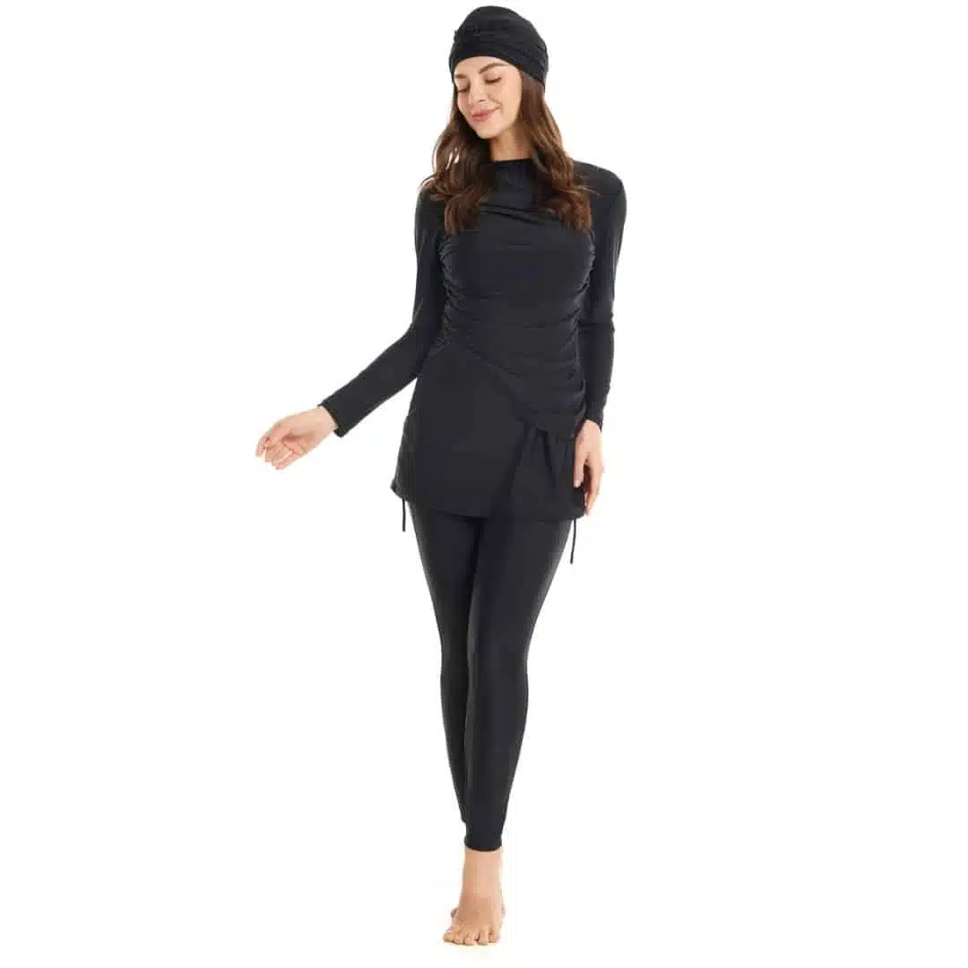 Burkini noir femme trois pièces
