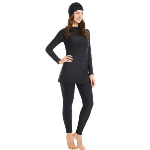 Burkini noir femme trois pièces