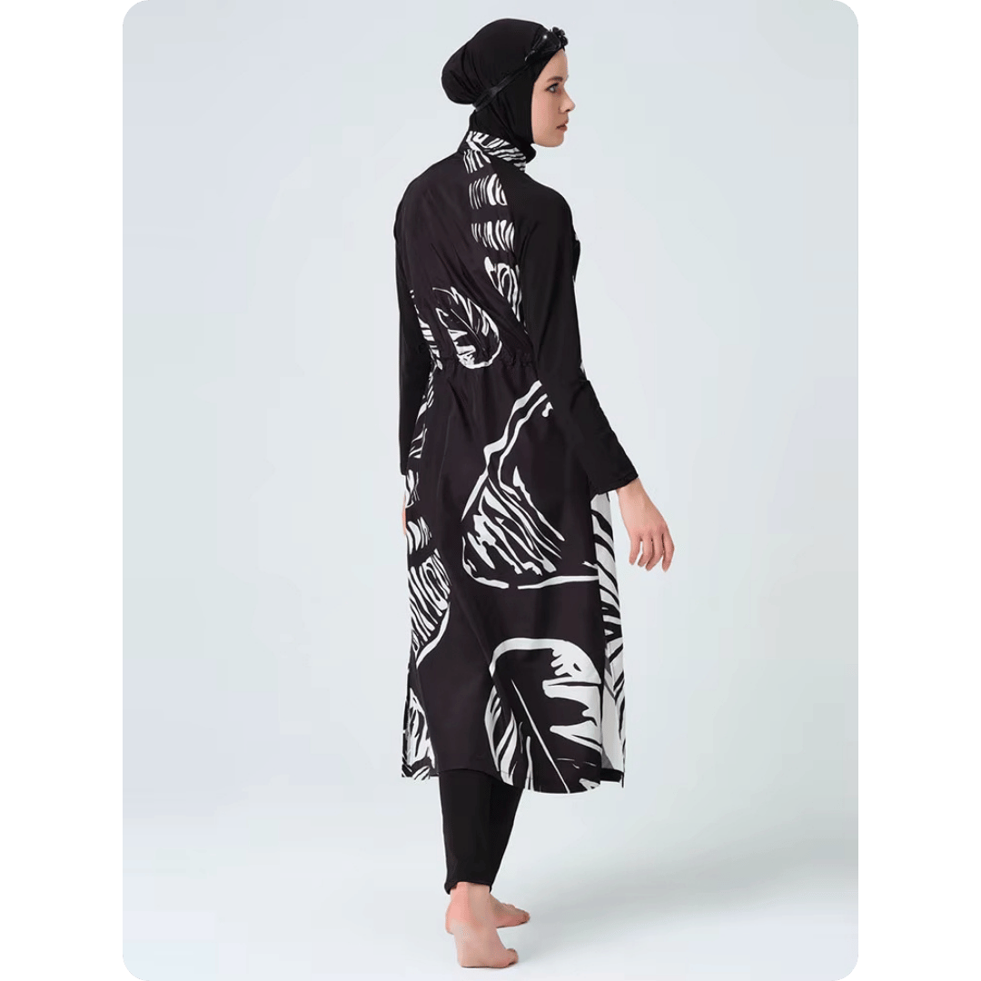 Burkini femme noir imperméable 3 pièces (2)