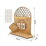 Calendrier Eid Mubarak en bois
