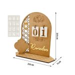 Calendrier Eid Mubarak en bois