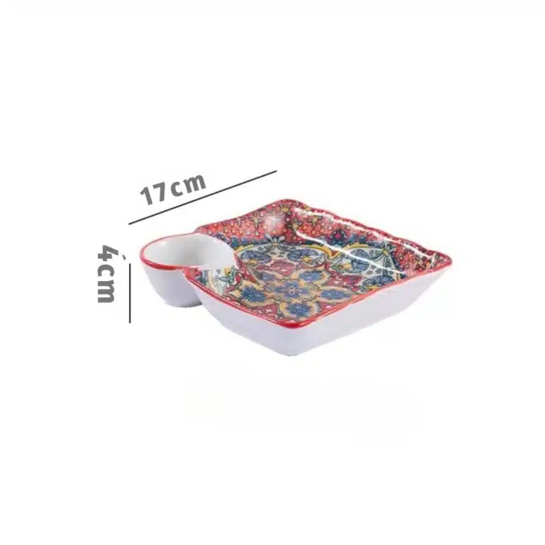 Vaisselle en céramique style tunisienne rouge