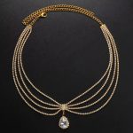 Diademe de front pierres scintillantes - Doré