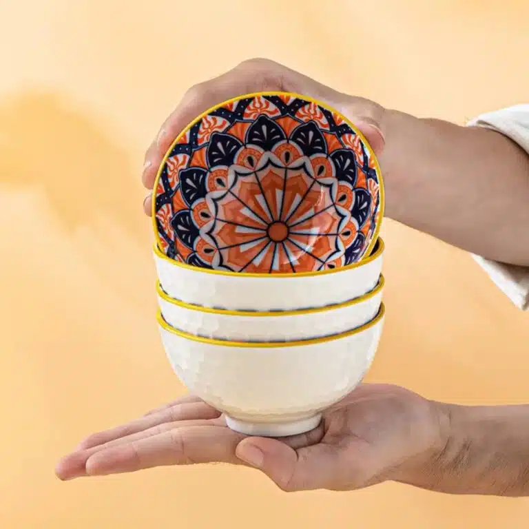 Ensemble de bols en porcelaine bohémien