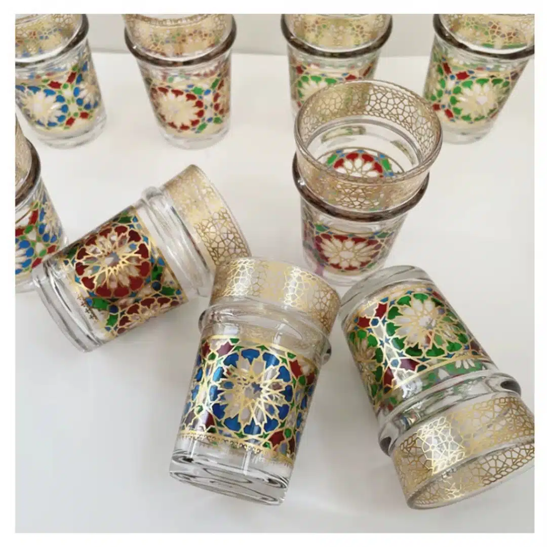 Ensemble de verre à thé marocain