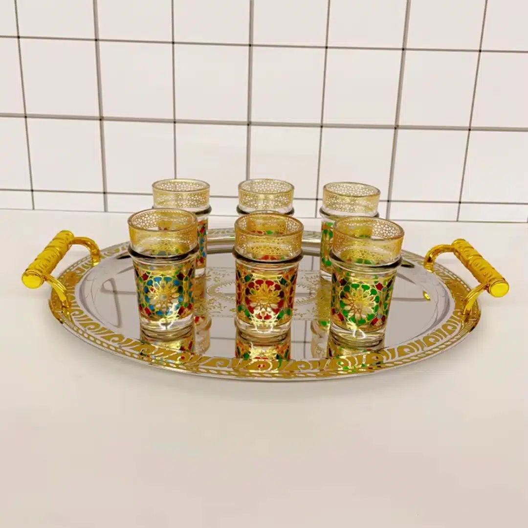Ensemble de verre à thé marocain