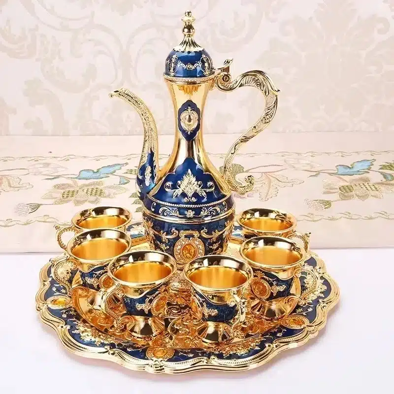 Ensemble théière marocaine - Bleu
