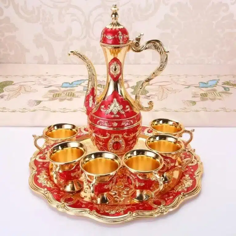 Ensemble théière marocaine - Rouge